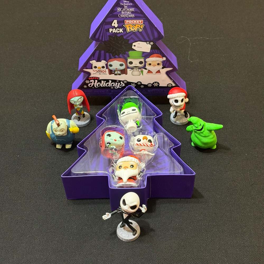 Funko Pocket Pop! Nightmare Before Christmas Holiday 4-Pack Tree Set + 5 Extras